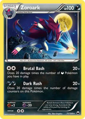 Zoroark card from Dark Explorers