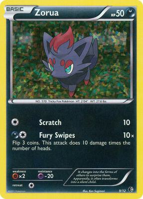 Zorua - 9/12 card from McDonald's Promos 2011
