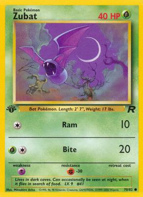 Zubat card from Team Rocket