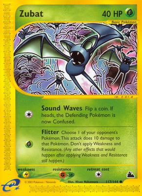 Zubat (117) card from Skyridge