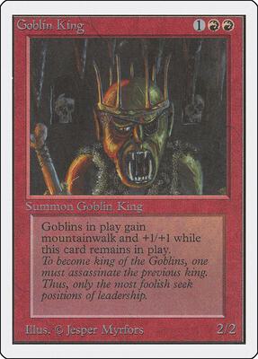 Goblin King card from Unlimited Edition
