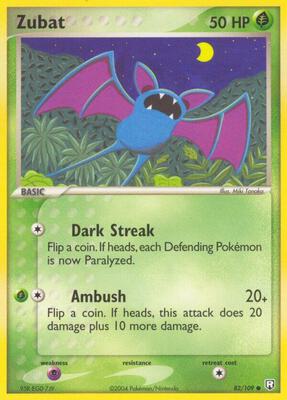 Zubat card from EX Team Rocket Returns