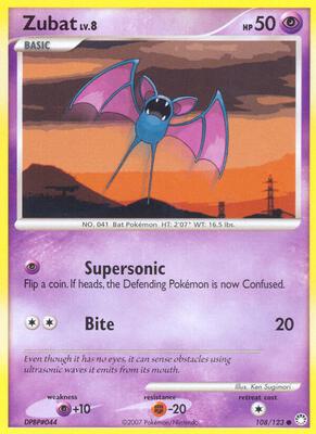 Zubat card from Mysterious Treasures