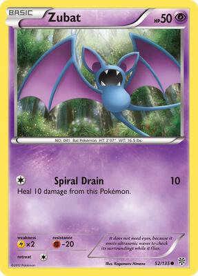 Zubat (52) card from Plasma Storm