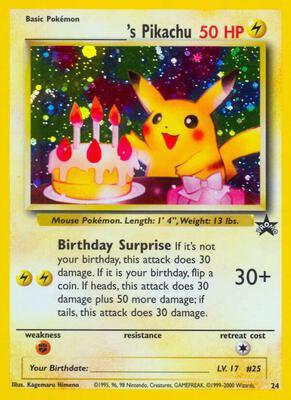 ______'s Pikachu card from WoTC Promo