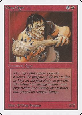 Gray Ogre card from Unlimited Edition