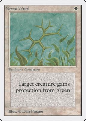 Green Ward card from Unlimited Edition