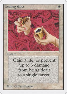 Healing Salve card from Unlimited Edition