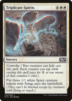 Triplicate Spirits card from Magic 2015 (M15)