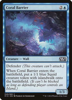 Coral Barrier card from Magic 2015 (M15)