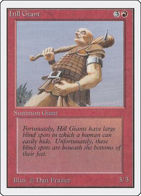Hill Giant card from Unlimited Edition