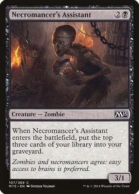 Necromancer's Assistant card from Magic 2015 (M15)