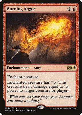 Burning Anger card from Magic 2015 (M15)