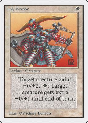 Holy Armor card from Unlimited Edition