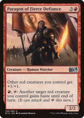 Paragon of Fierce Defiance card from Magic 2015 (M15)