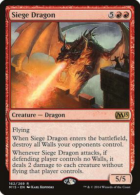 Siege Dragon card from Magic 2015 (M15)