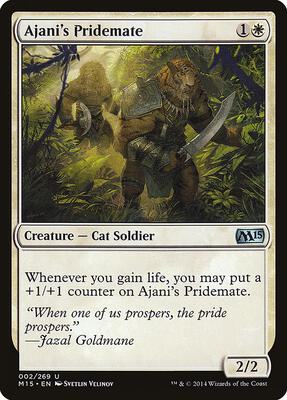 Ajani's Pridemate card from Magic 2015 (M15)