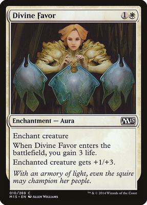 Divine Favor card from Magic 2015 (M15)
