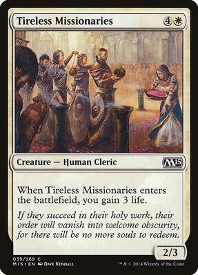 Tireless Missionaries card from Magic 2015 (M15)