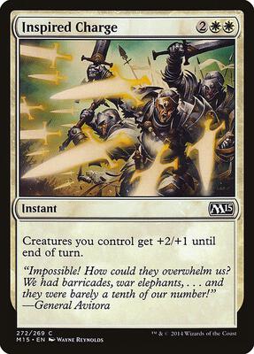 Inspired Charge card from Magic 2015 (M15)