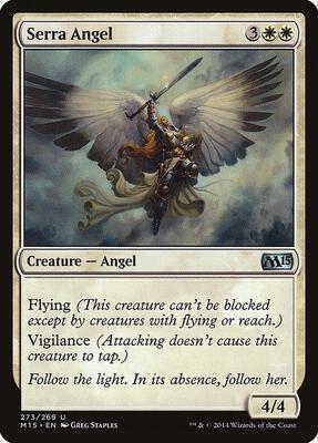 Serra Angel card from Magic 2015 (M15)