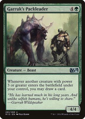 Garruk's Packleader card from Magic 2015 (M15)