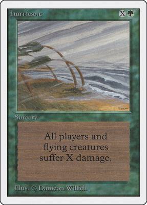 Hurricane card from Unlimited Edition