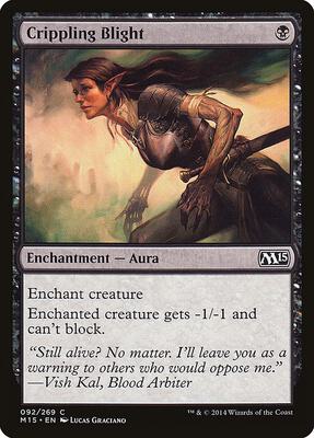 Crippling Blight card from Magic 2015 (M15)