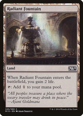 Radiant Fountain card from Magic 2015 (M15)