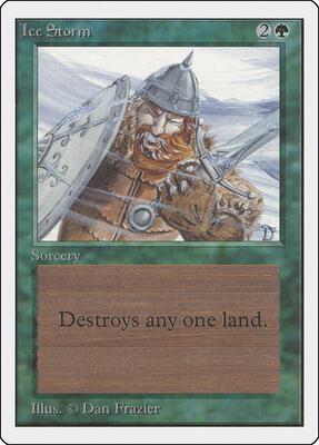 Ice Storm card from Unlimited Edition