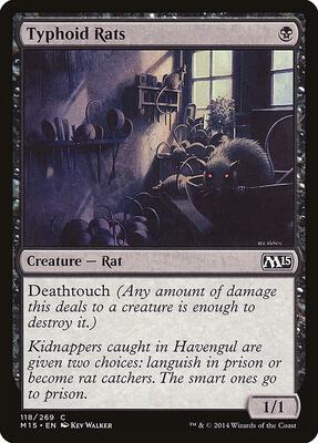Typhoid Rats card from Magic 2015 (M15)
