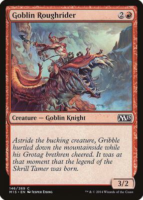 Goblin Roughrider card from Magic 2015 (M15)
