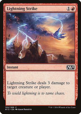 Lightning Strike card from Magic 2015 (M15)