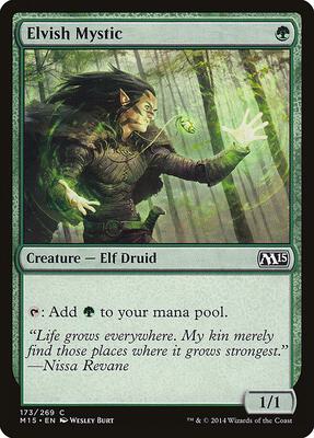 Elvish Mystic card from Magic 2015 (M15)