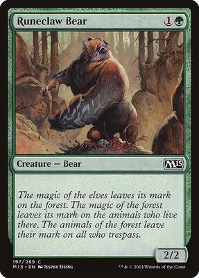 Runeclaw Bear card from Magic 2015 (M15)
