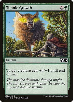 Titanic Growth card from Magic 2015 (M15)