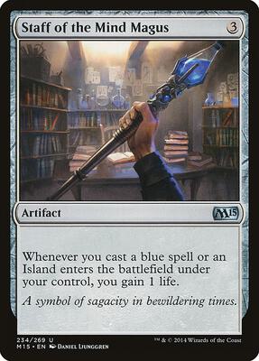 Staff of the Mind Magus card from Magic 2015 (M15)