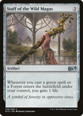 Staff of the Wild Magus card from Magic 2015 (M15)