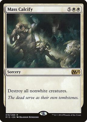 Mass Calcify card from Magic 2015 (M15)