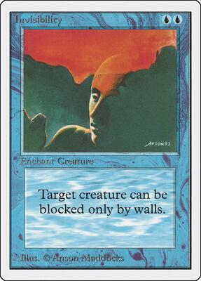 Invisibility card from Unlimited Edition