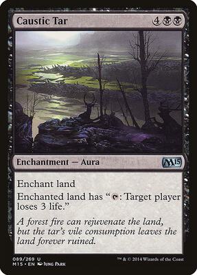Caustic Tar card from Magic 2015 (M15)