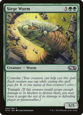 Siege Wurm card from Magic 2015 (M15)