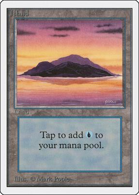 Island (A) card from Unlimited Edition