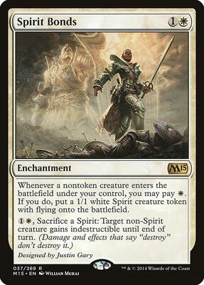 Spirit Bonds card from Magic 2015 (M15)