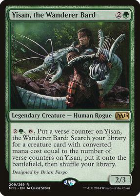 Yisan, the Wanderer Bard card from Magic 2015 (M15)