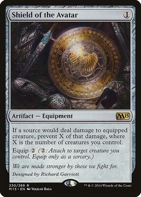 Shield of the Avatar card from Magic 2015 (M15)