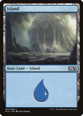 Island (254) card from Magic 2015 (M15)