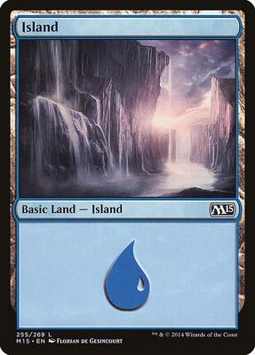 Island (255) card from Magic 2015 (M15)
