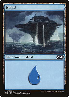 Island (256) card from Magic 2015 (M15)