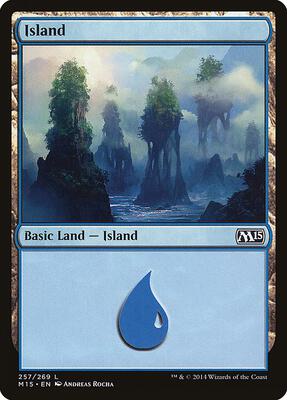 Island (257) card from Magic 2015 (M15)